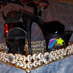 PLEASER Rainbow Brite Heels